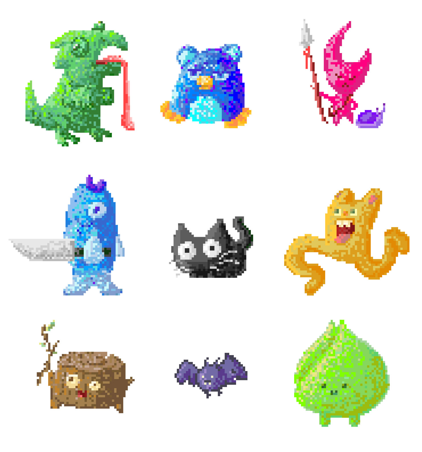 Pixilers - Pixel Creatures - Morked. naptimerocks.com